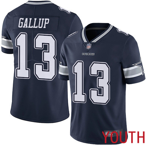 Youth Dallas Cowboys Limited Navy Blue Michael Gallup Home #13 Vapor Untouchable NFL Jersey->youth nfl jersey->Youth Jersey